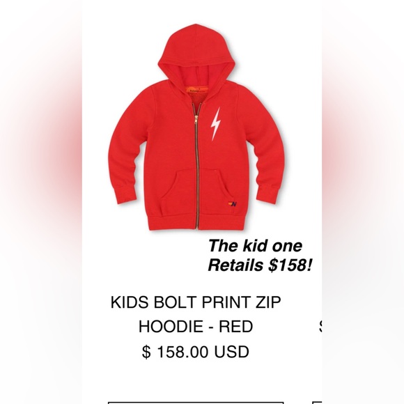 Aviator Nation bright red bolt hoodie full zip jacket large oversized ⚡️ - Picture 12 of 13